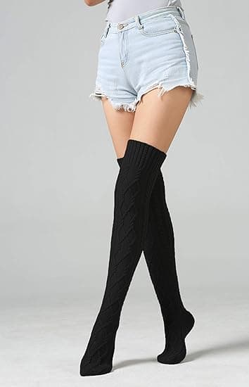 Dam Kabelstickade Höga Stövlar[YDE] Black