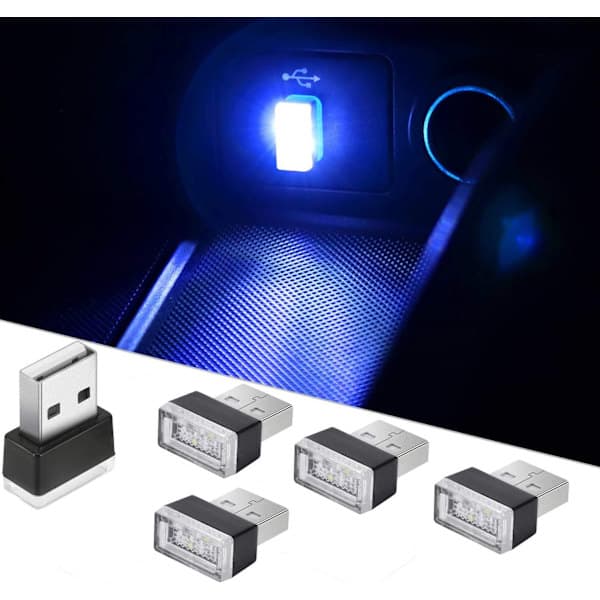 QU)30 st blå LED-stämningsljus för billjus 5V Mini Int