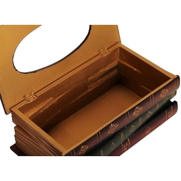 QD-Vintage servetthållare, 25,5 x 14,5 x 10,3 cm, Brun