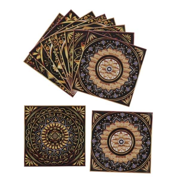 Clear Pattern Waterproof Tile Sticker - Self-Adhesive Wall Decals (10 Pcs)