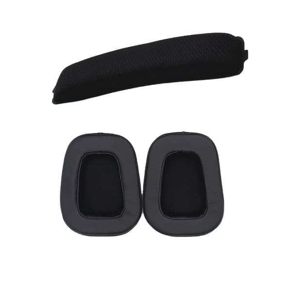Ørepuder og hovedbøjle til Logitech G933/G633 Sort