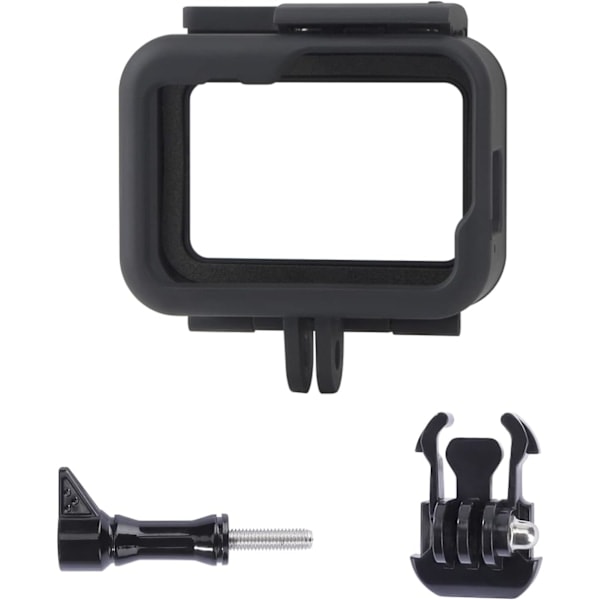 QD-SHOP Kamerahus Kompatibelt med GoPro Hero 9/10/11 Black Actionkamera Tilbehør Beskyttende Hus med Base og Skrue Svart C