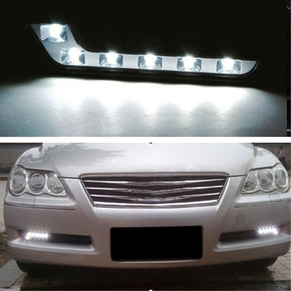 2x 12V Super Lyse DRL LED Dagkjørelys For Biler Auto Vanntette LED Kjørelys Tåkelys