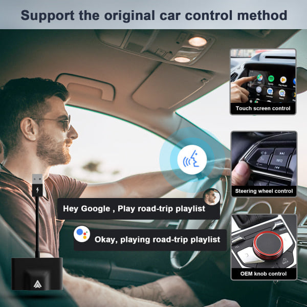 [QD] Android Auto Trådløs Adapter, Android Auto USB-Dongle til