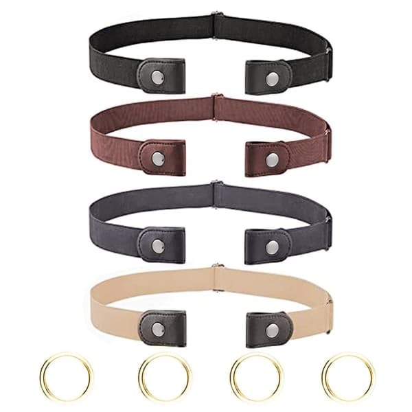 Osynligt elastiskt bälte utan spänne 4-pack_qq