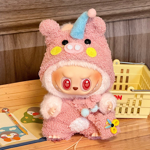 Halloween-serie Labubu Avancerad Kostymdesign, en Komplett Uppsättning Anpassade Labubu-kläder för Dig Pink moe pig