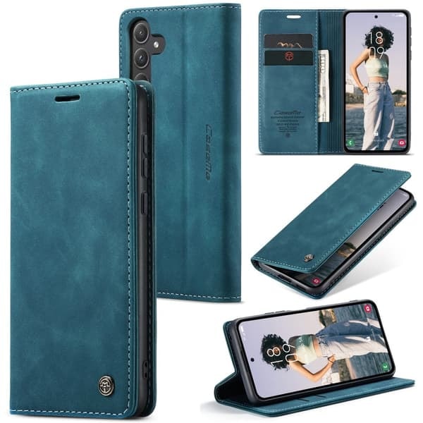 \"QD\"CASEME Lompakkokotelo Samsung Galaxy A55 5G - Vihreä