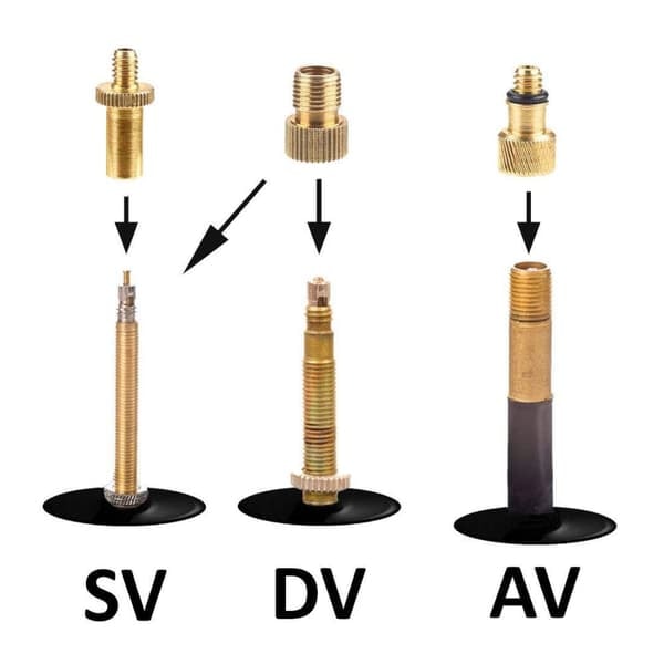 Sykkelventiladapter for luftpumpe / Sett med 15 deler_qq