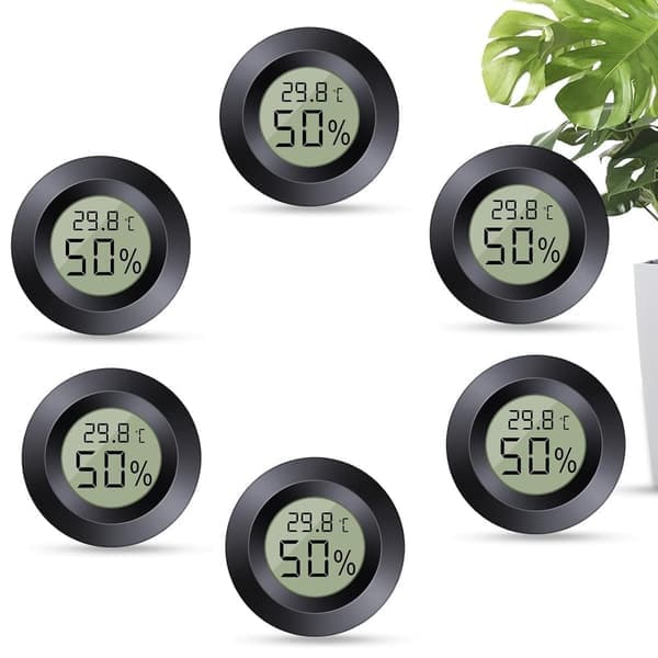 Hygrometer - Termometer - Mini LCD Hygrometer - 6 st