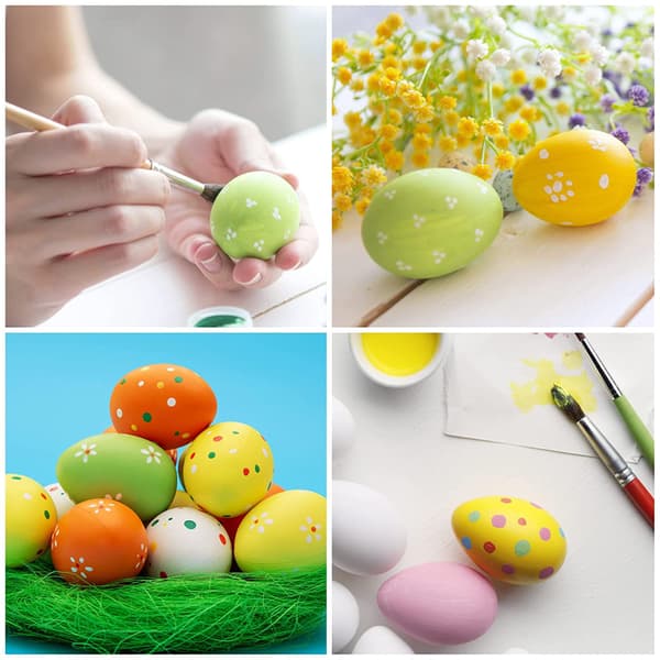 85 st Easter Egg Decoration Set - 25 st White Empty Easter DIY Painting Crafts, Plastic Eggs, Easter Tree Decorations for Kids Gifts