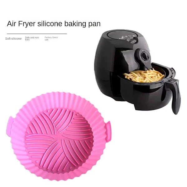 QU.1 st Airfryer Ugn Bakplåt Airfryer Silikonkruka Ersättning Grillpanna Tillbehör Bröd Friterad Kyckling Kök Pizza