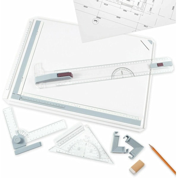 [QD] A3 Tegnebrett 51X37cm Justerbar Vinkel System Tegnebrett Kunst & Håndverk Bord med Parallellbevegelse Tilbehør