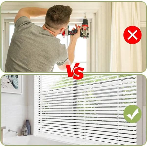 \"QD\" Klämfäste plisségardin, reservdelar för fastsättning utan borrning, 12-pack, Ancable klämfästetillbehör