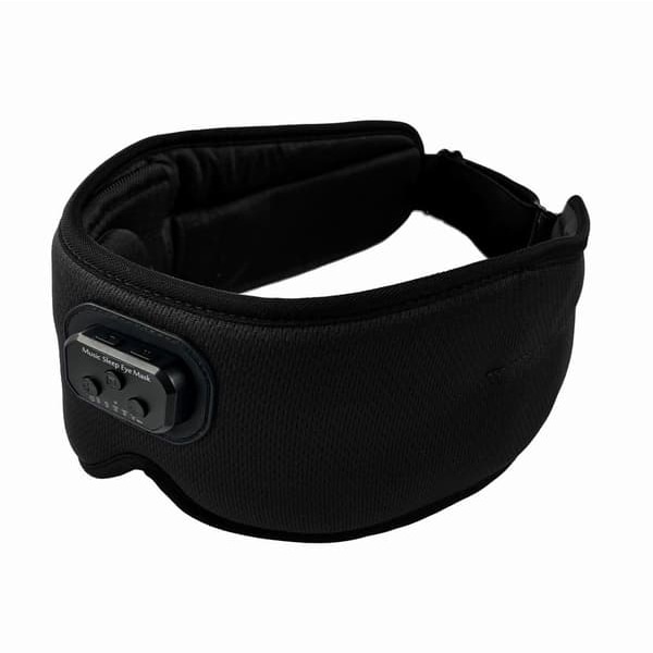 3D Sömnmask Bluetooth Sovhörlurar Svart