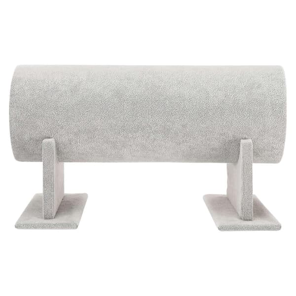 Pannbandsställ i sammet för smyckesbutik, hantverksmässa, sovrum, grå, 11 x 30 cm