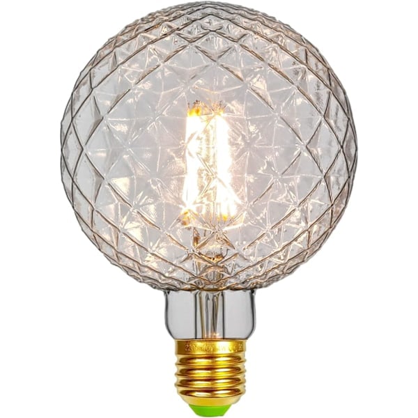 \"QD\" LED-lamput Vintage 4W 2700K Lämmin valkoinen Kristalli LED-lamppu 220/240V Edison Kierrekanta E27 Kanta Erikois Koristelamppu (G125)