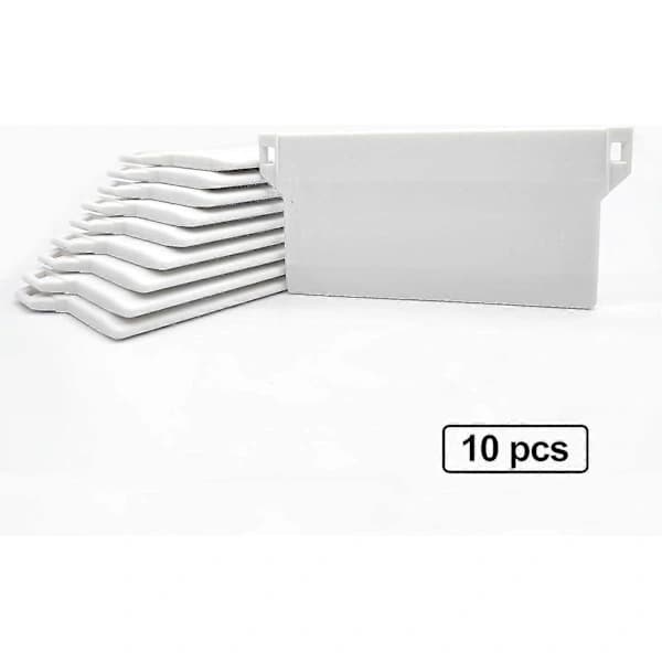10 st Vertikala Gardiner Vikter 127mm Ersättningsdelar Bottenvikter Lameller - Vit