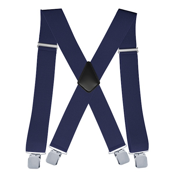 [QD] 5 cm Elastiske Selestropper for Menn med 4 X-formede Justerbare Bukseseler 02 Cangqing