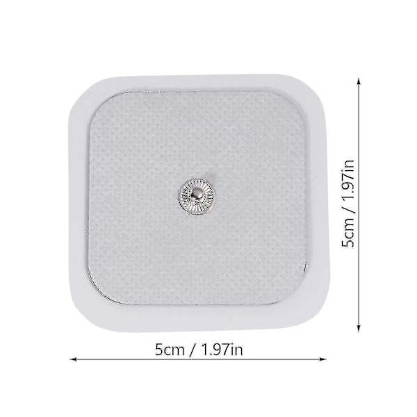 [QD] 5 x 5 cm 20 stk selvklebende TENS-elektroder passer Beurer TENS-enhet elektroder erstatning TENS-elektroder gjenbrukbare