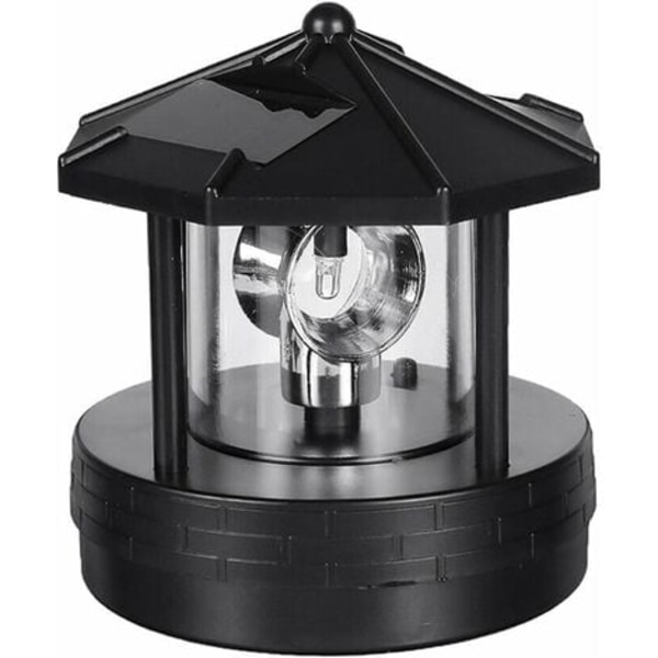 #QD#360 astetta pyörivä LED-aurinkomajakka, LED-aurinkolamppu, vedenpitävä majakka puutarhakoristeluun