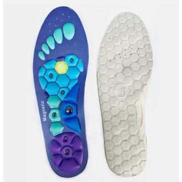 [QD] Akusoli Magnetiske Sko Akupressur Innersåler for Smerte EU35-47 M（41~43）