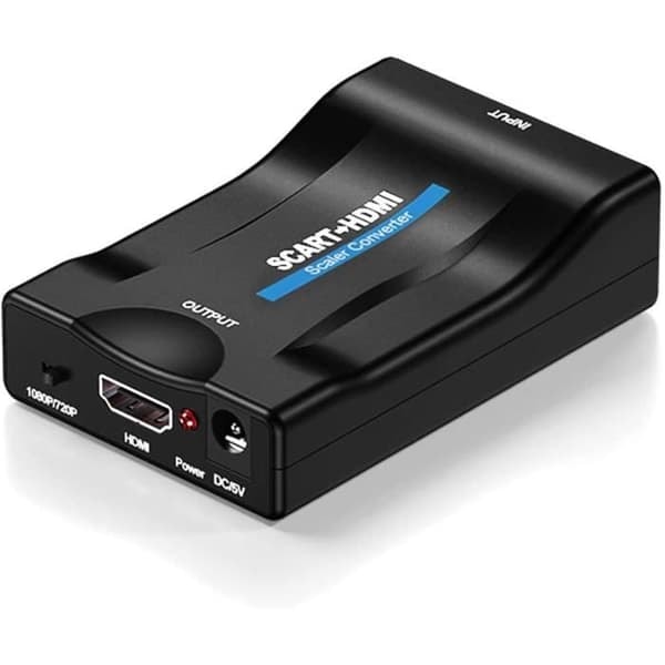 /QD/SCART HDMI-adapter, SCART till HDMI-omvandlare med USB-strömkabel SCART till HDMI-omvandlare Full HD 720P-1080P, A711