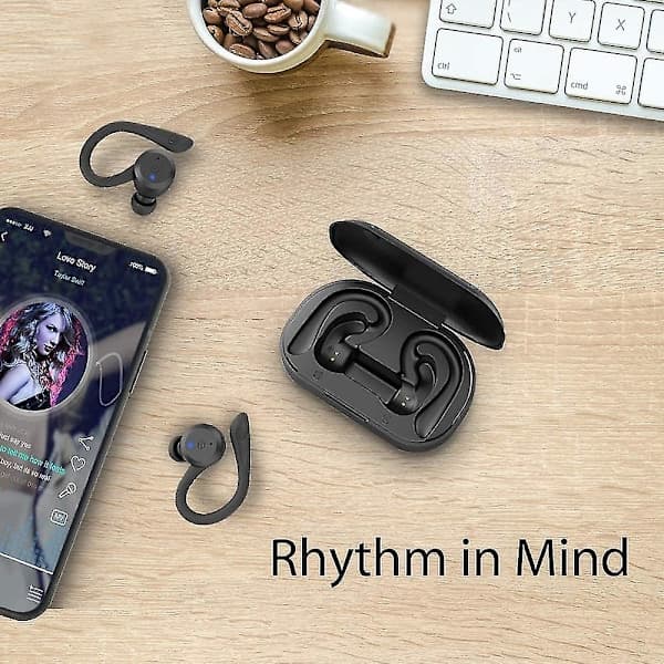 Bluetooth Headset True Wireless Ørepropper med Ladeboks Ipx7 Vanntett Stereo Headset_QF