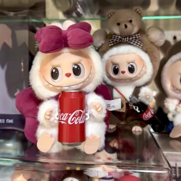 Labbuu Vingar och fjärilrosett, 17cm Labubu Mary Katt Klädset, Labubu Tillbehörsdräkt, Söta Kläder för Labubu Utklädning Rose red