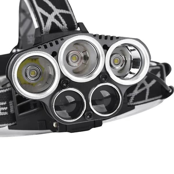 Kraftig oppladbar hodelykt, 10 000 lumen 6 moduser LED