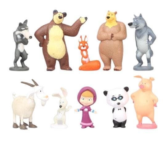 10-pack Masha och björnen figurer (3-6CM)