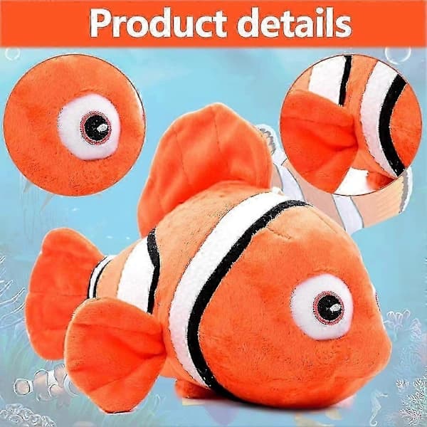 2025 Pixar 35 cm Nemo Plyslegetøj - Tilføj Nemo til din samling, Blødt Kæledyr Stort Plyslegetøj 40cm