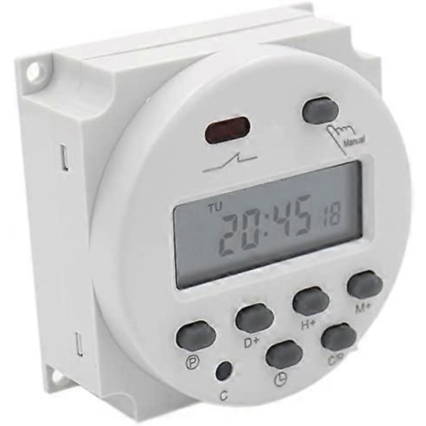 \"QD\"CN101A 24V Digital LCD Timer Relébryter - Strøm Ukentlig Programmerbar Timer