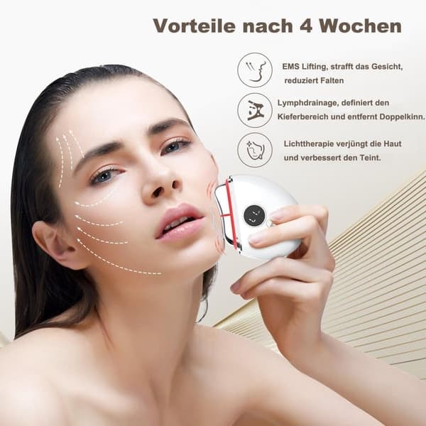 EMS Gua Sha Ansiktsmassageapparat, Vibration och Värme, Anti-rynkor, Rött/Blått/Grönt Ljus_qq