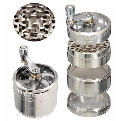 4-lagers Kvarn Tobak Örter Kryddor Kross Manuell Handvev 55 mm
