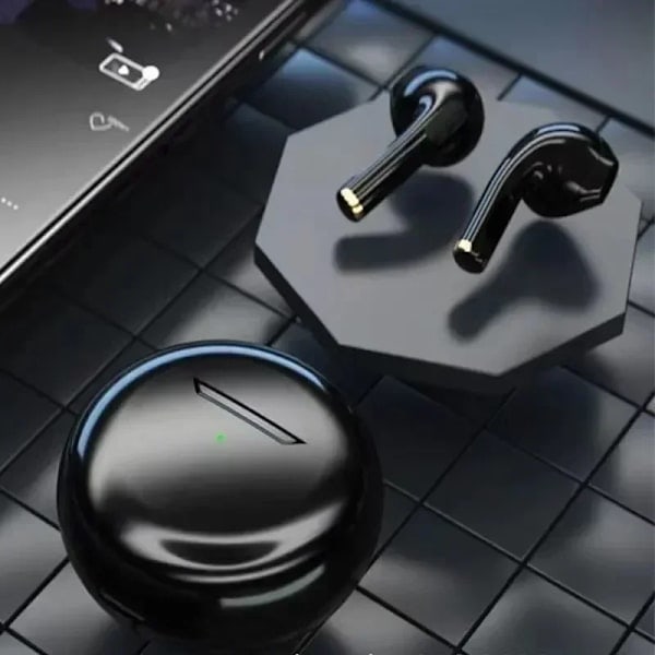 [QD] Tws Pro6 Hörlurar Bluetooth Öronproppar Med M9D Stereo Pro 6 Öronknoppar För Xiaomi Samsung Android Trådlösa Bluetooth-hörlurar Vit