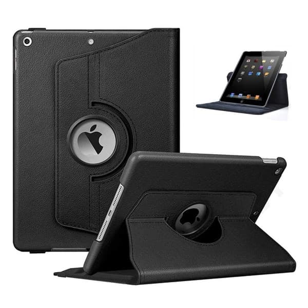 iPad Air 4/5 10,9″ 360° Smart Skal Fodral Case PU-Læder Sort_qq