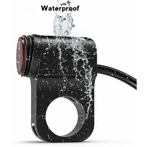 QU-12V Waterproof Main Switch for Motorcycle ATV, Motorcycle Main Switch, LED Fog Light On/Off Switch, A
