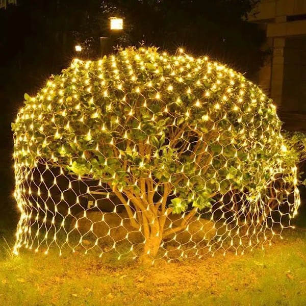 [QD]4mx6M 1.5MX1.5M 2x3M Juleguirlander LED-lys Julenetslys Eventyr Jul Julefest Have Bryllup Dekoration Gardinlys EU Stik 220V Hvid