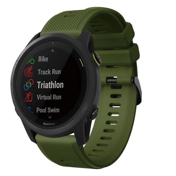 Garmin Forerunner 745 silikonearmbånd - Armygrøn*QN