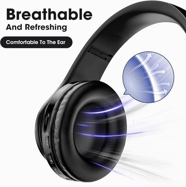 Trådløse Bluetooth - Komfortable Faste Hovedtelefoner - Sort