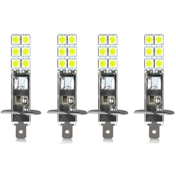 4 stk H1 6000k Superhvite 80w LED-frontlykter