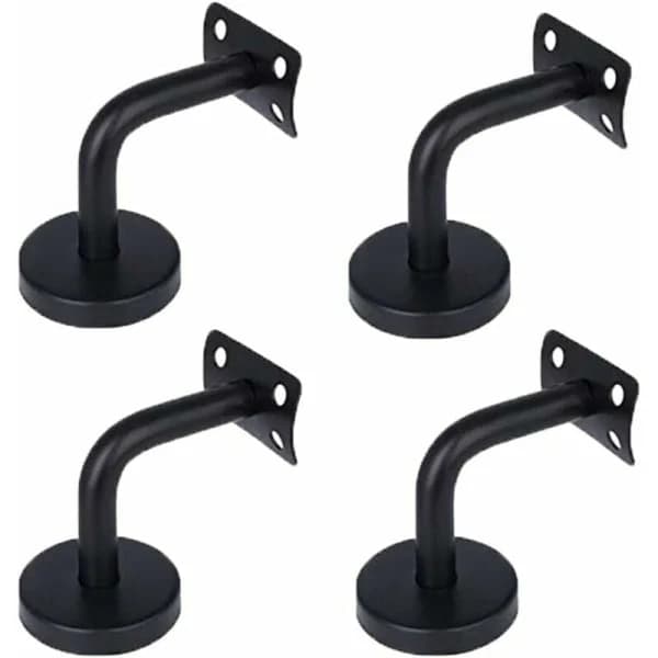 Ledstångsfästen, 4 st. Rostfritt stål ledstångsfäste för loft, interiör vägg, ledstång, hallfäste, trappräcke (60mm x 60mm)