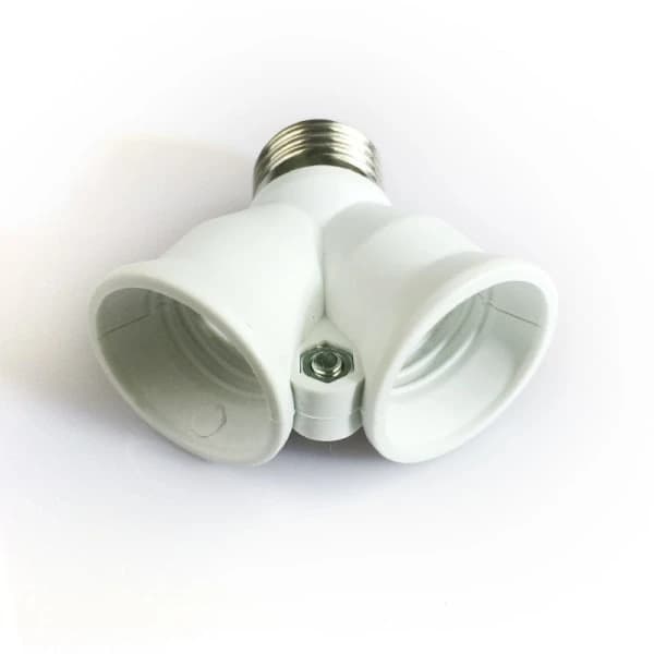 E27 2 i 1 Sokkeladapter 2 Adapterbaseadapter