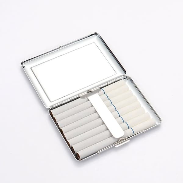 Elegant cigarettfodral - Fuktsäkert etui i rostfritt stål Silver_qq