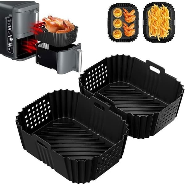 /QD/ 2-pack Air Fryer silikonform för Ninja Double Stack Airfryer SL400EU, Airfryer-tillbehör