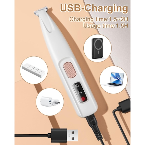 Dog Paw Trimmer - Quiet and Efficient Paw Groomer with LED Light_qu