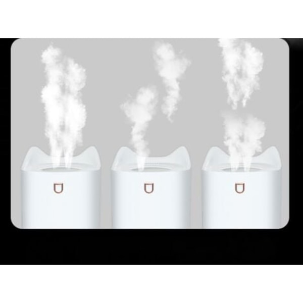 QQU-Luftfukter for soverom, USB 3L luftfukter med 2 sprayhull, opptil 24-48 timers kontinuerlig drift for hjem, yoga, kontor