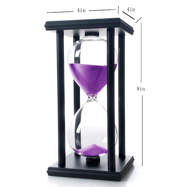 60 minutters timeglass, tre sandtimer