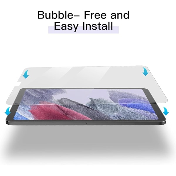 QU/Näytönsuoja Samsung Galaxy Tab A7 Lite 2021 -laitteelle, teräväpiirto kirkas ja naarmuuntumaton, 2 kpl, 0,3 mm paksuus Sm-T220/Sm-T225 (8,7 tuumaa)