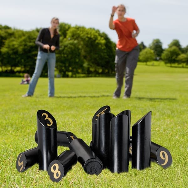 Musta Kubb-peli kantolaukulla